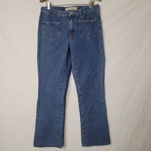 Sisley Basic Denim Womens 30 x 28 Bootcut Blue Jeans Made in Italy Front Pockets